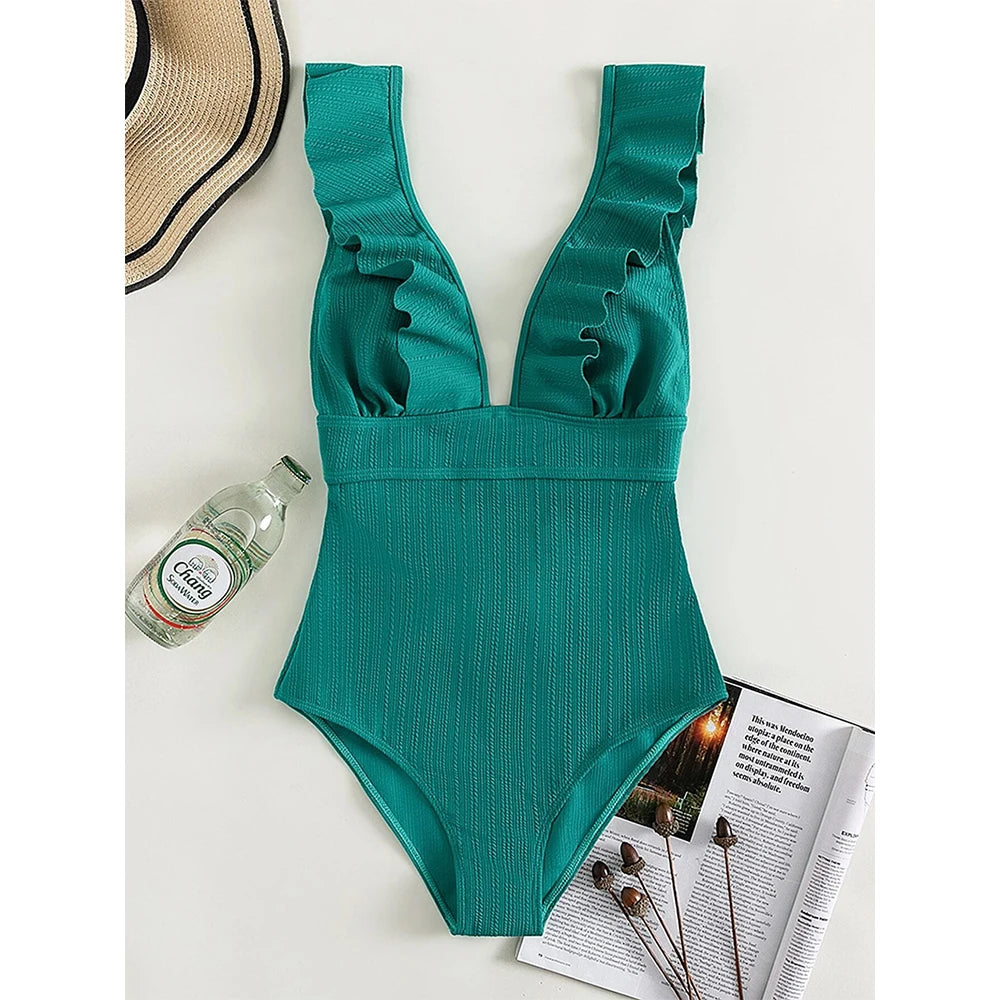 One Piece Ruffle Swimsuit