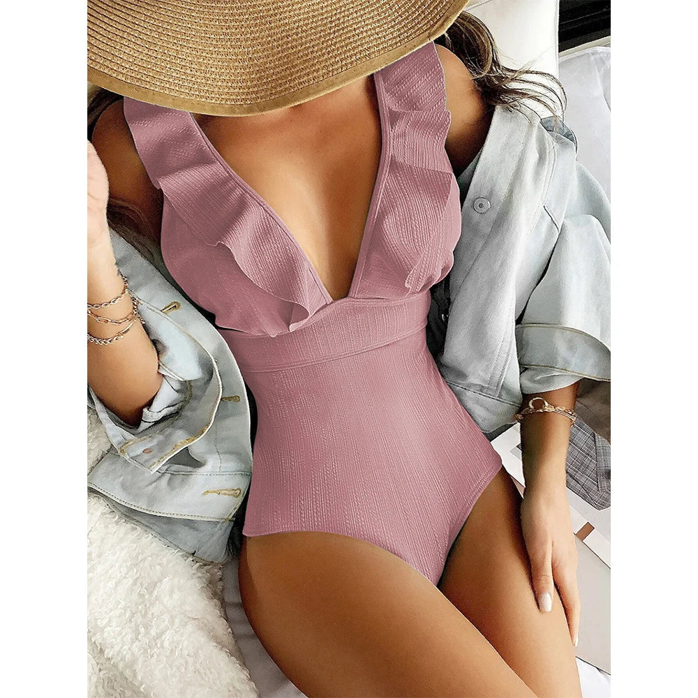 One Piece Ruffle Swimsuit