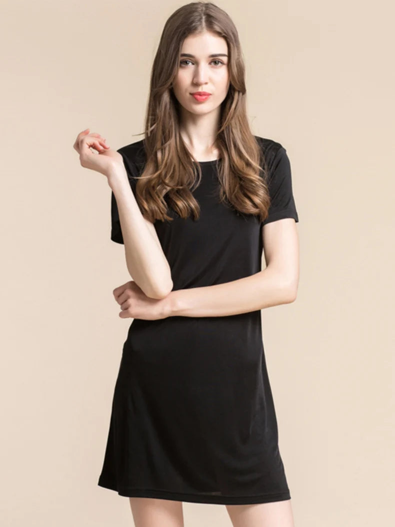Women Full Slips with Short Sleeve