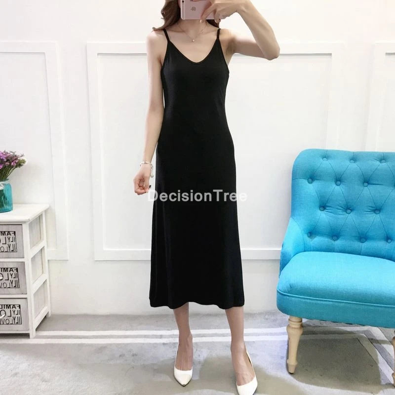 Sexy Strap Full Slips Long Underdress