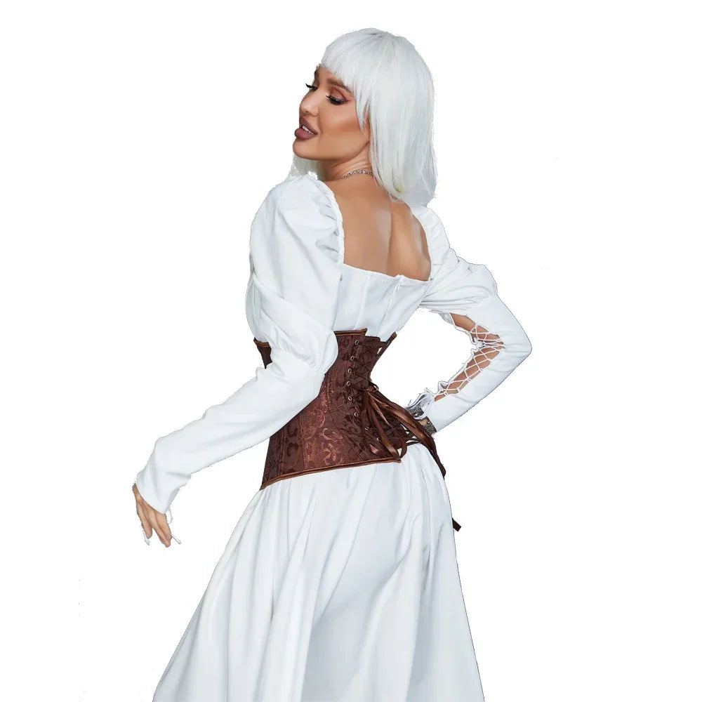 Steampunk Steel Boned Lace up Overbust Corset