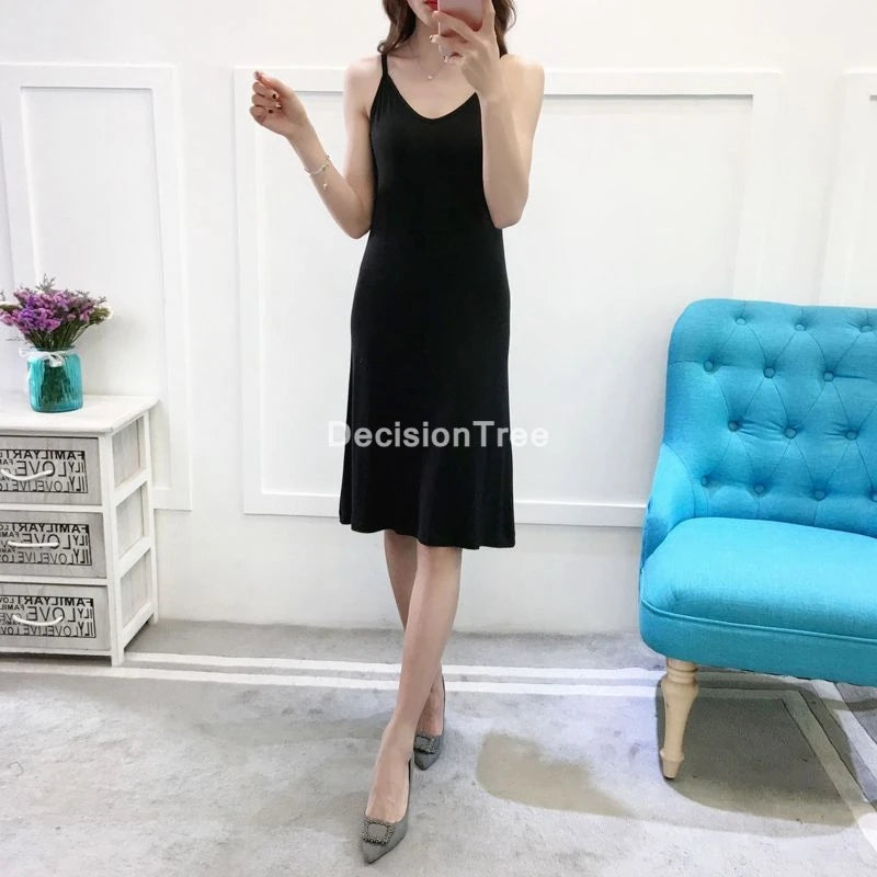 Sexy Strap Full Slips Long Underdress