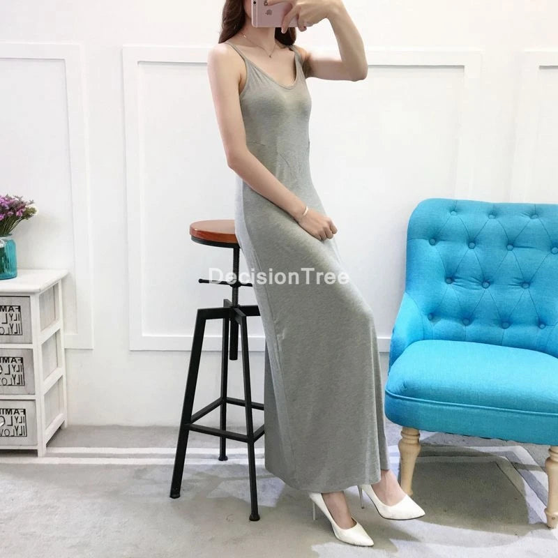 Sexy Strap Full Slips Long Underdress