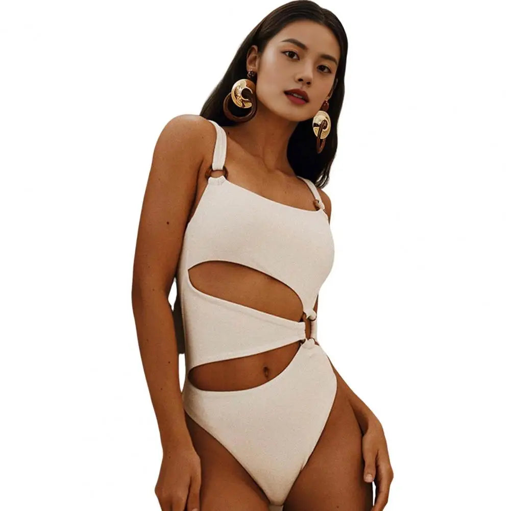 Sexy Solid Color One Piece Swimwear