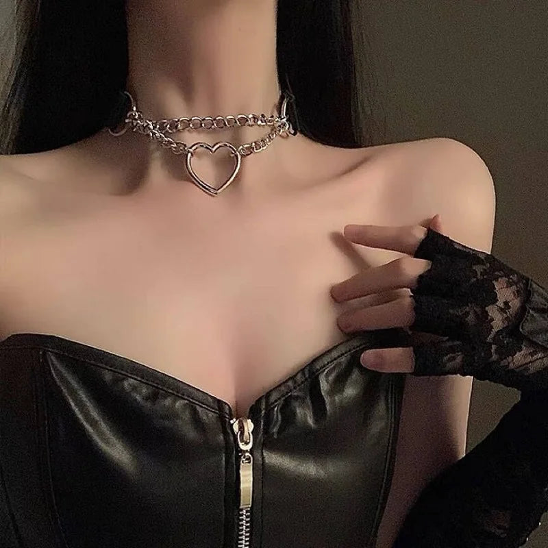 Sexy Leather BDSM Collar and Leash Set
