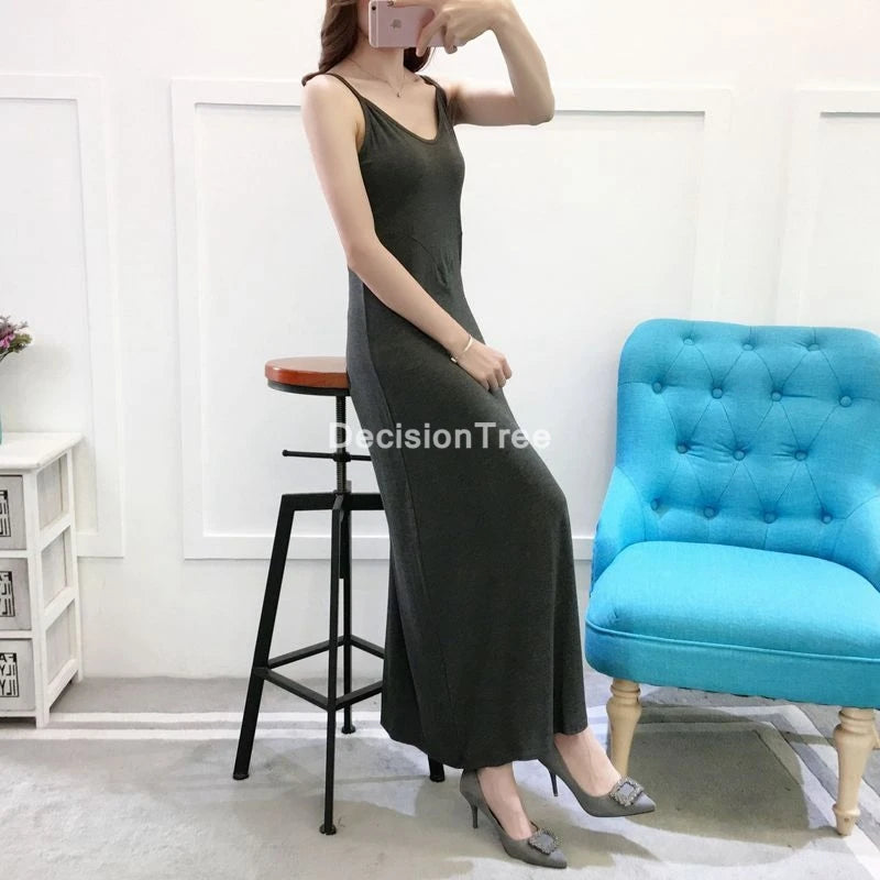 Sexy Strap Full Slips Long Underdress