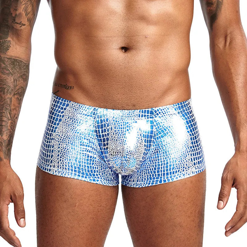 Snake Skin Imitation Leather Boxers