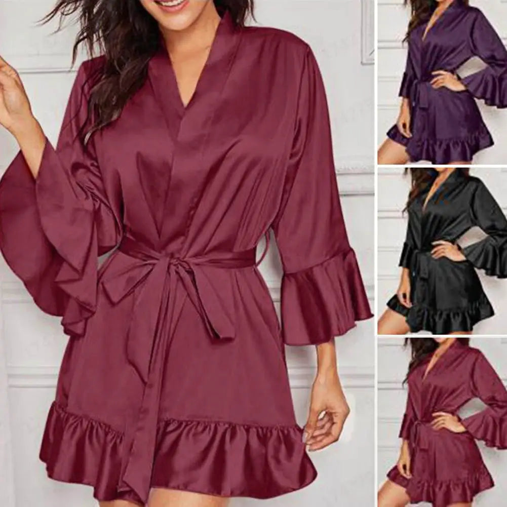 Charming Sexy Ruffle Kimono