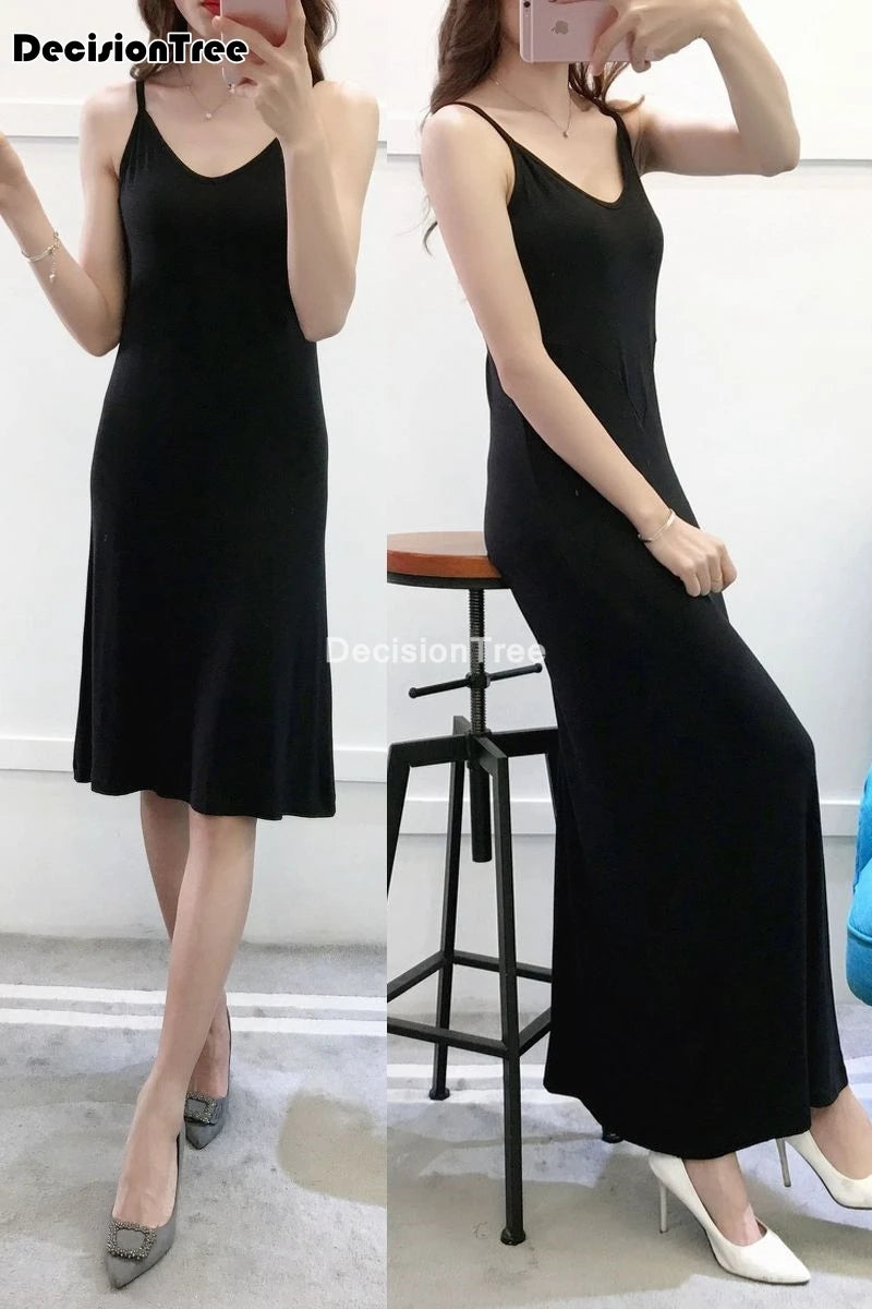 Sexy Strap Full Slips Long Underdress