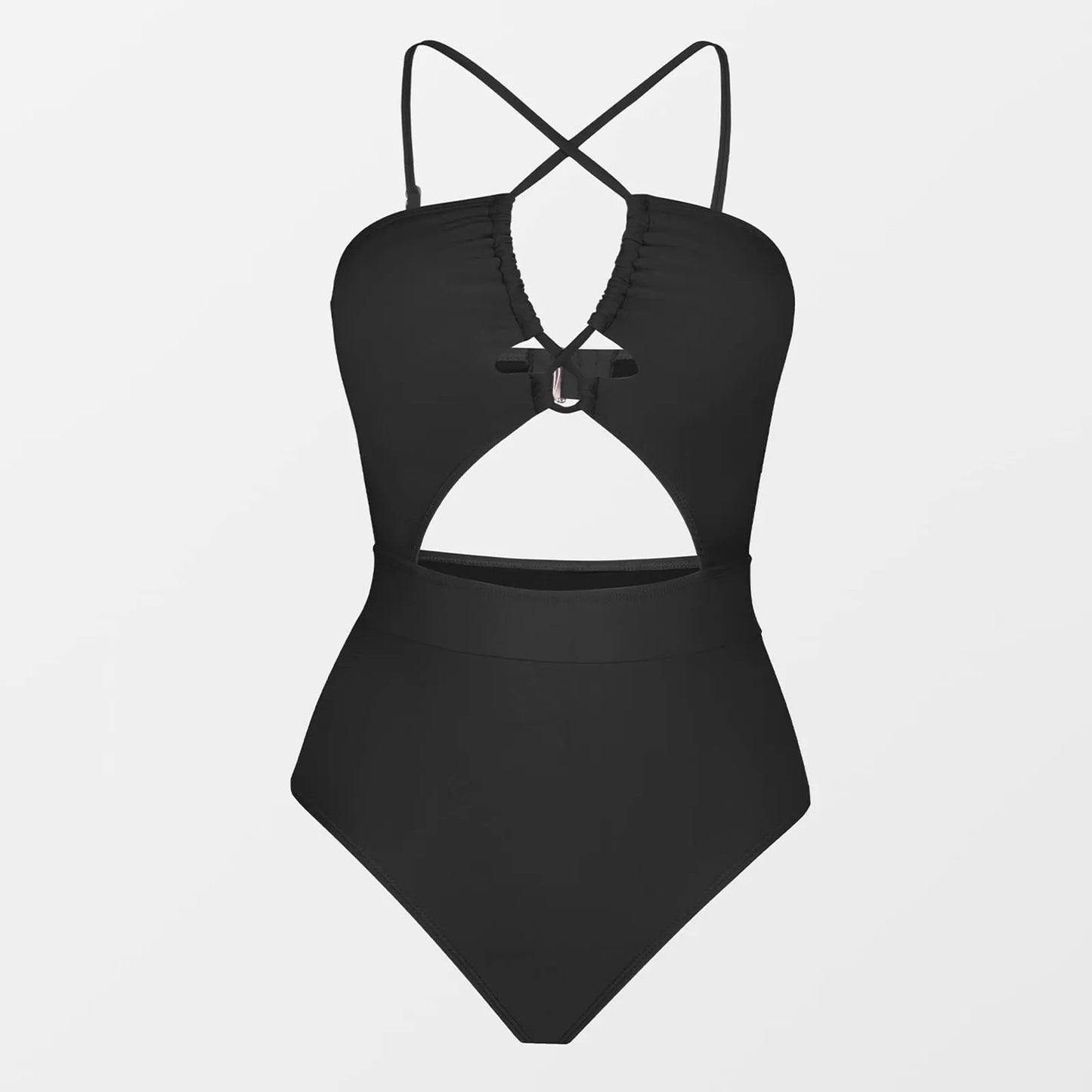 Cut Out One-Piece Backless Swimsuit