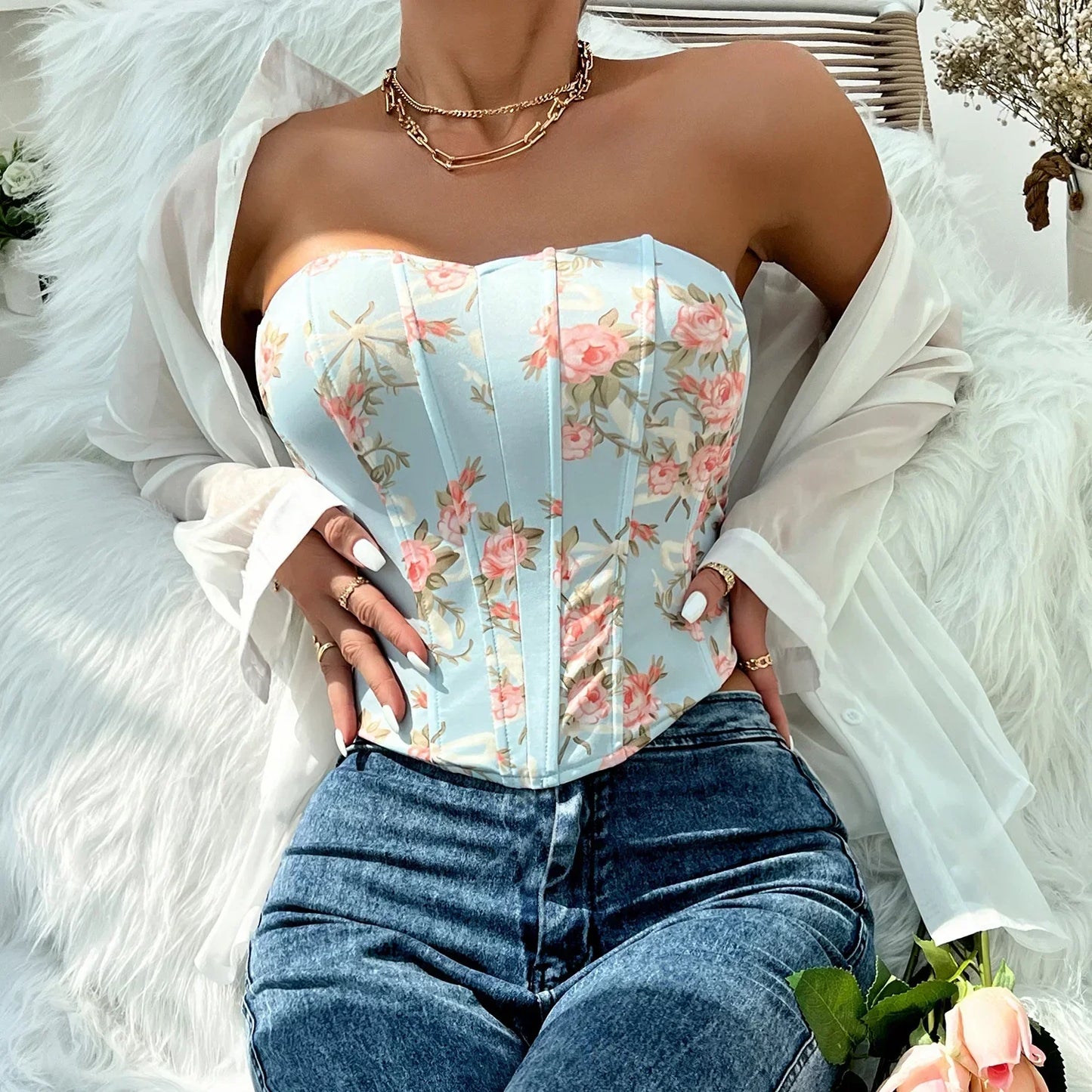 Sexy Flower Corset