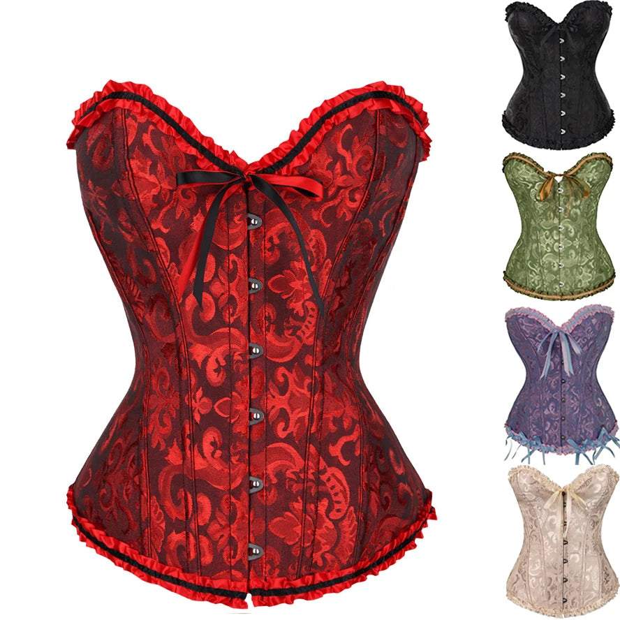 Plus Size Push Up Faux Leather Corset
