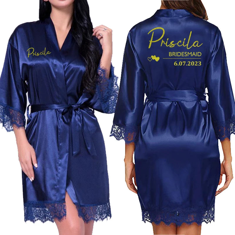 Classy White Lace Bridal Robe