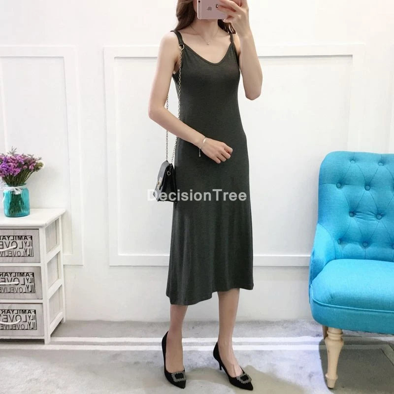 Sexy Strap Full Slips Long Underdress