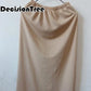 Women Half Slip Satin Trim Maxi Lace Underskirt