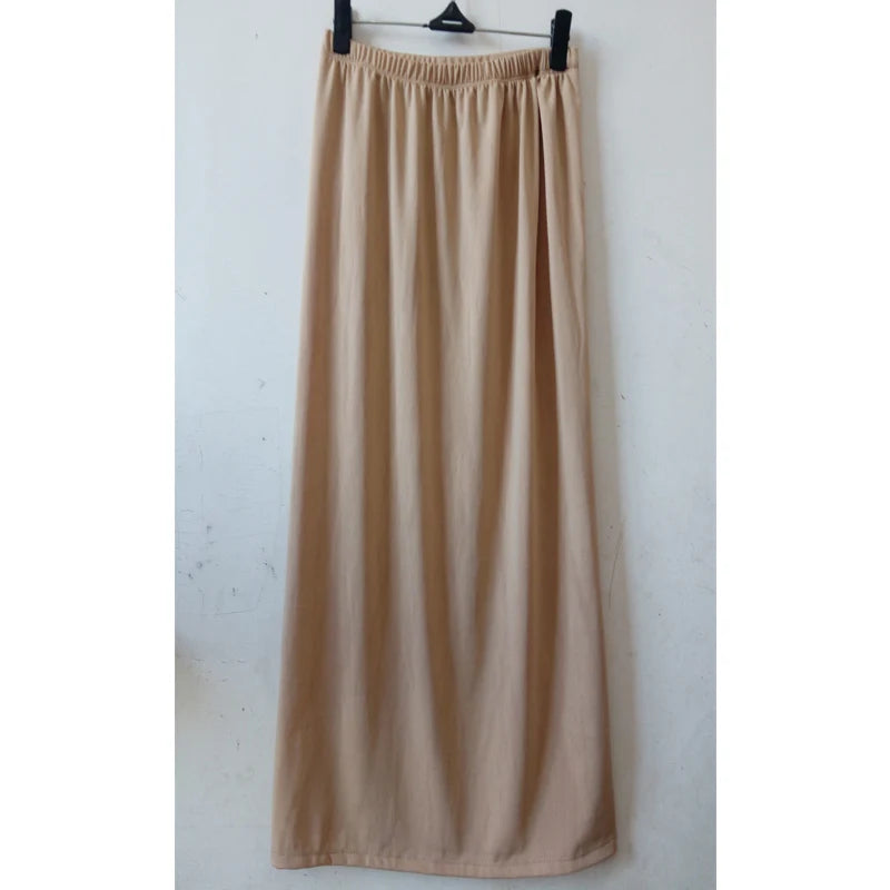 Women Half Slip Satin Trim Maxi Lace Underskirt