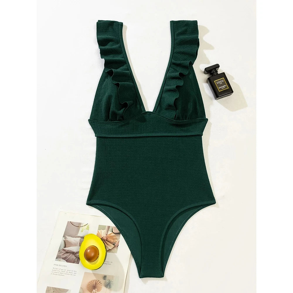 One Piece Ruffle Swimsuit