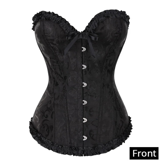Plus Size Push Up Faux Leather Corset