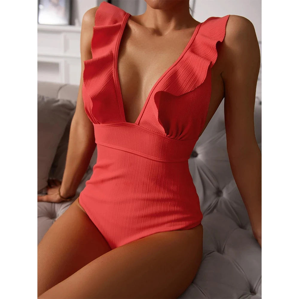 One Piece Ruffle Swimsuit