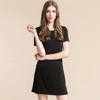 Women Full Slips with Short Sleeve