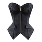 Punk Style Push Up Faux Leather Corset With Zip