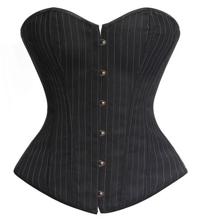 Punk Style Push Up Faux Leather Corset With Zip