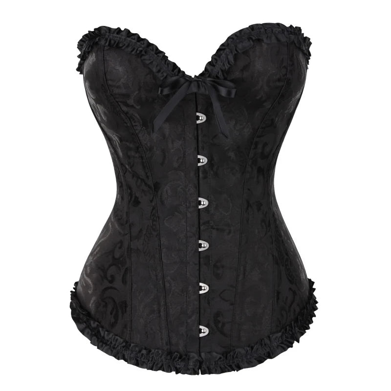 Plus Size Push Up Faux Leather Corset
