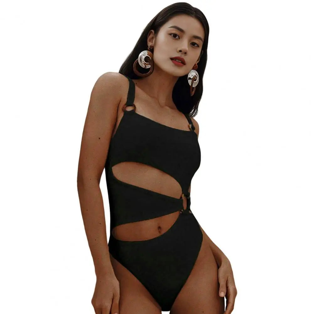 Sexy Solid Color One Piece Swimwear