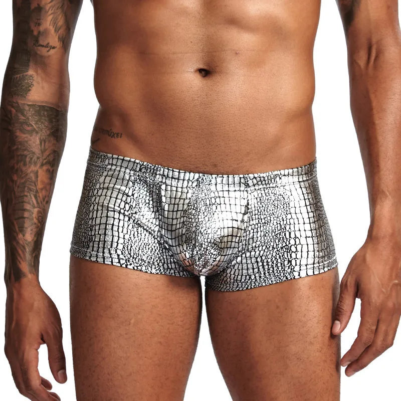 Snake Skin Imitation Leather Boxers