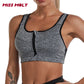 Zipper Push Up Sports Bra
