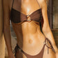 Shiny Push-Up Halter Bikini Set for Women