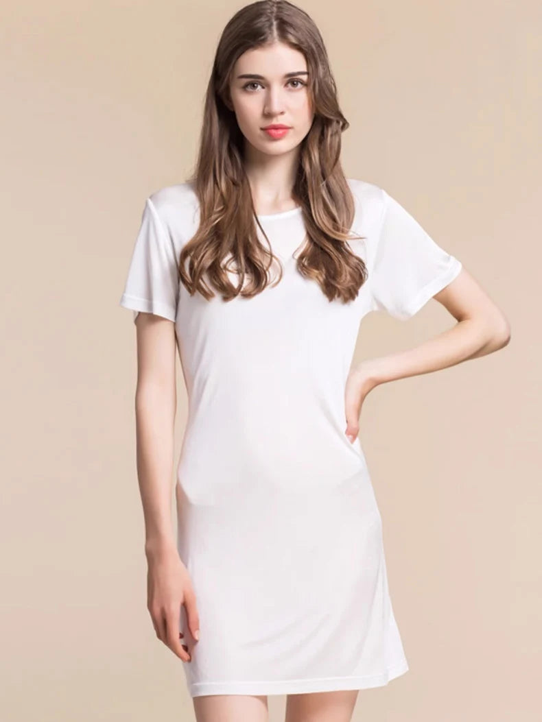 Women Full Slips with Short Sleeve