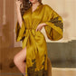 Floral Satin Kimono Robe