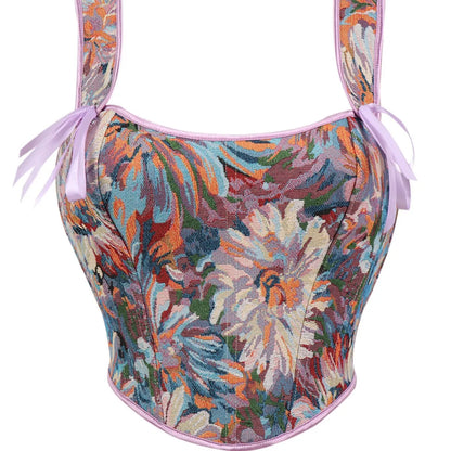 Sexy Off Shoulder Corset Crop Top for Women