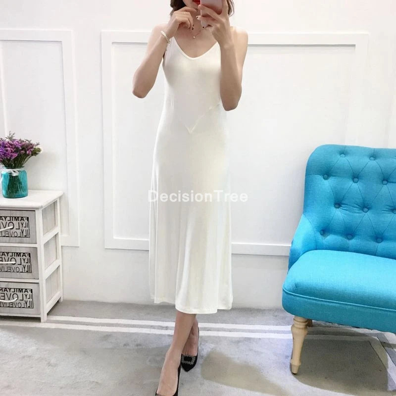 Sexy Strap Full Slips Long Underdress