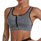 Zipper Push Up Sports Bra