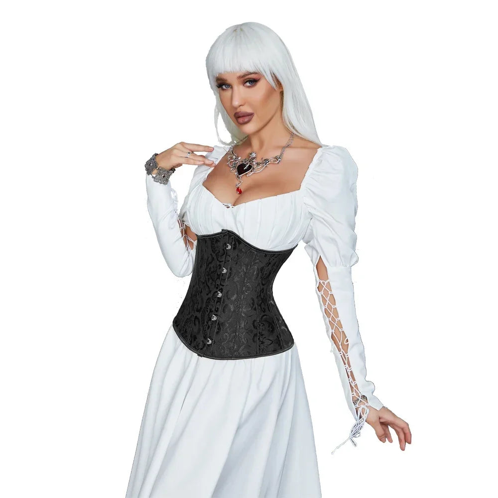 Steampunk Steel Boned Lace up Overbust Corset