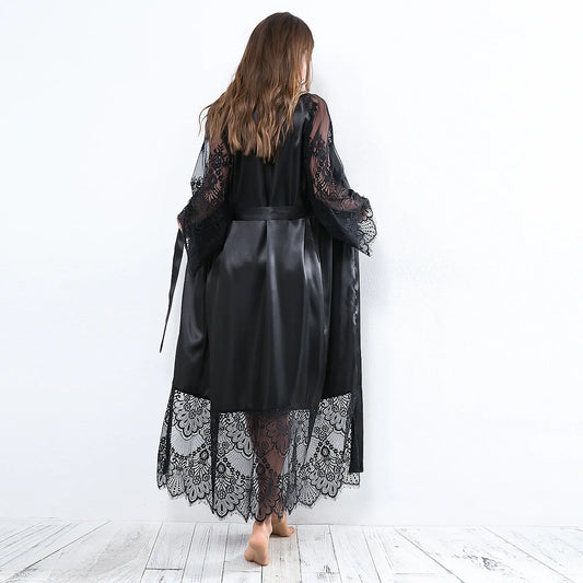 Satin Long Kimono