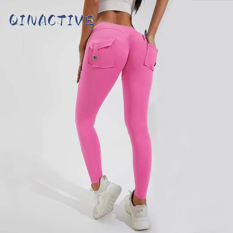 High Waist Push Up Leggings with Pockets