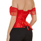 Shoulder Straps Steel Boned Corset With Puff Sleeves