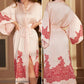 Floral Satin Kimono Robe