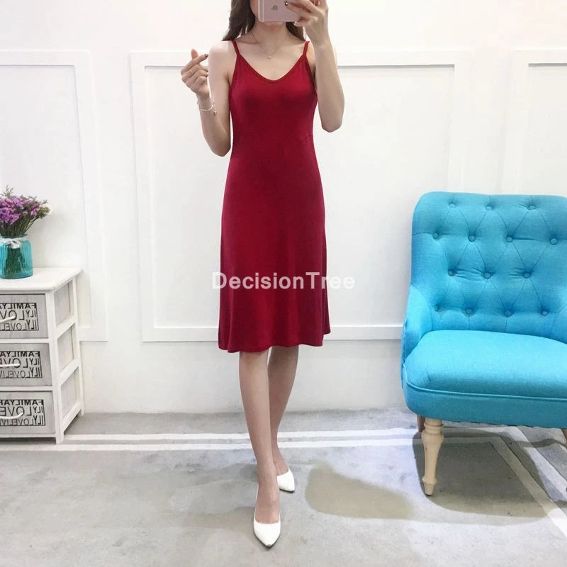 Sexy Strap Full Slips Long Underdress