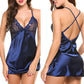 Deep V Back Satin Long Cami Dress