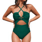 Cut Out One-Piece Backless Swimsuit