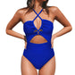 Cut Out One-Piece Backless Swimsuit
