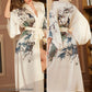 Floral Satin Kimono Robe