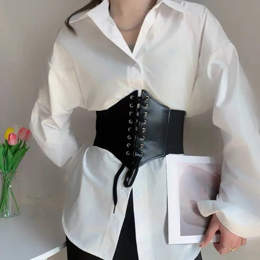 Faux Leather Fashion Corset