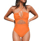 Cut Out One-Piece Backless Swimsuit