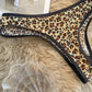Leopard Lace Low Waist Thong