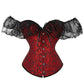 Shoulder Straps Steel Boned Corset With Puff Sleeves